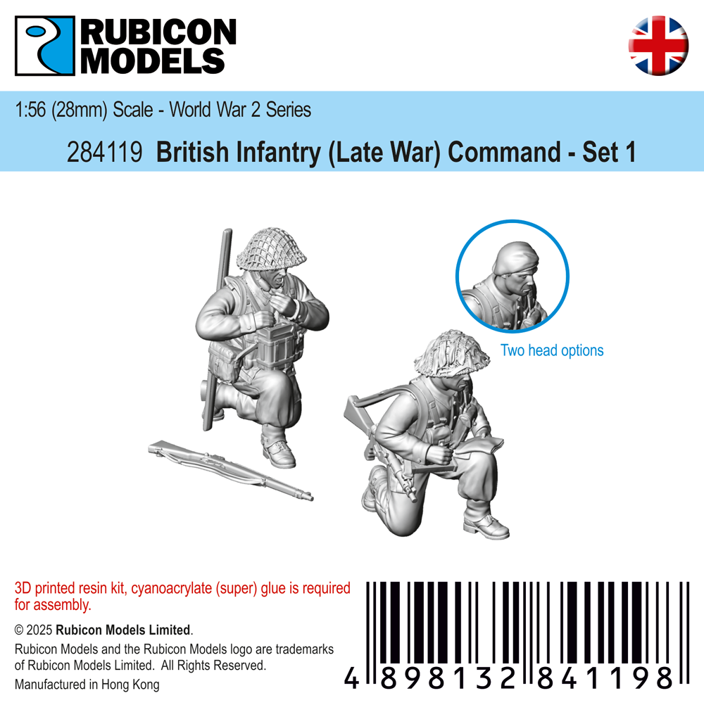 284119 -British Infantry(Late War )command - Set 1 – Rubicon Models ...