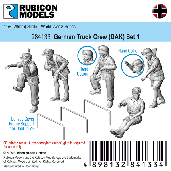 284133 -German Truck Crew (DAK) Set 1