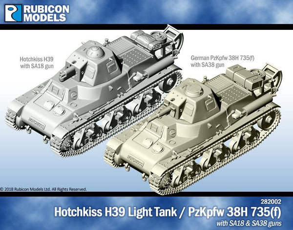 282002 - Hotchkiss H39 Light Infantry Tank- Resin