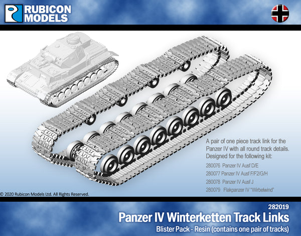 282019 - Panzer IV Winterketten Track Links - Resin