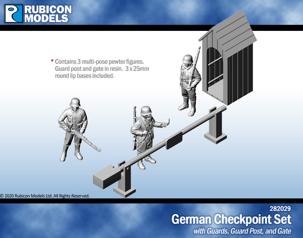 282029 - German Guard Post with Guards - Resin and Pewter