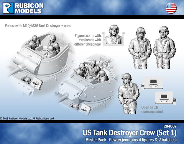 284007 - US Tank Destroyer Crew (Set 1)- Pewter