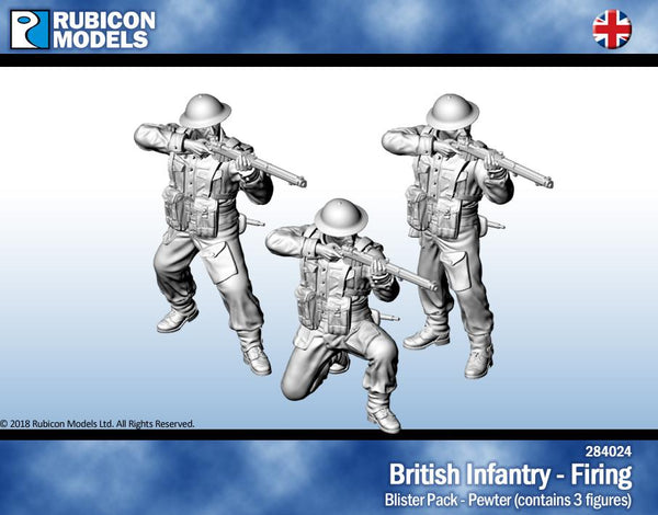 284024 - British Infantry - Firing - Pewter