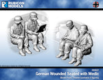 284037 - German Wounded Seated with Medic - Pewter