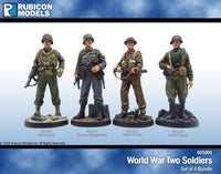 601005 - Set of 4 World War Two Soldiers- Pewter 60mm